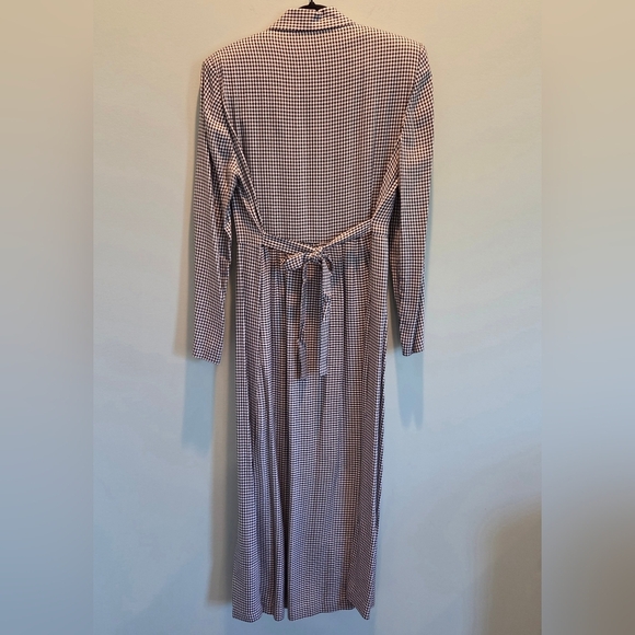 Jessica Howard Vintage Houndstooth Midi Dress Black White Bow Detail Size 8 - Picture 5 of 10